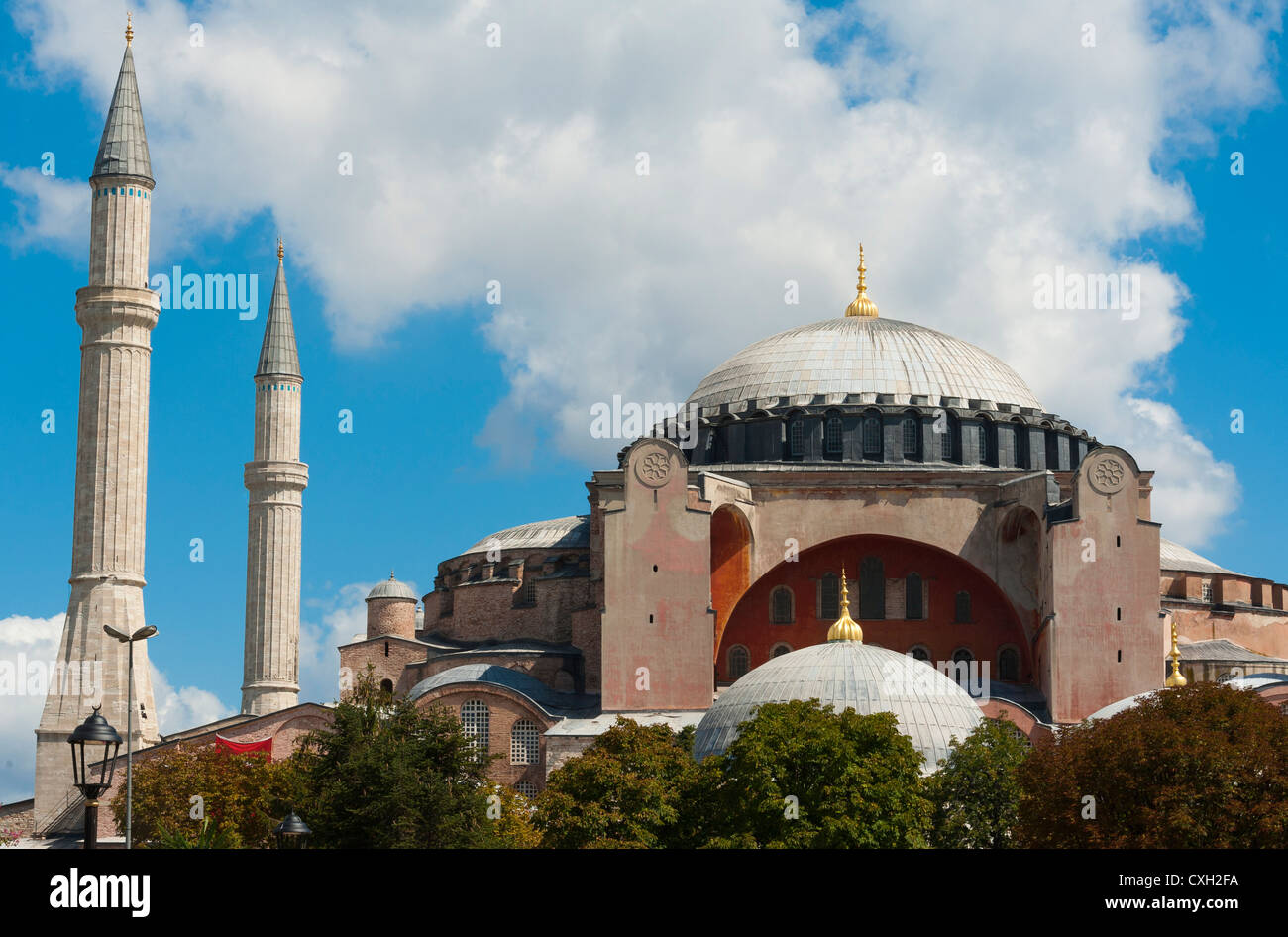 View of the famous Hagia Sophia museum in the Sultanahmet district of ...