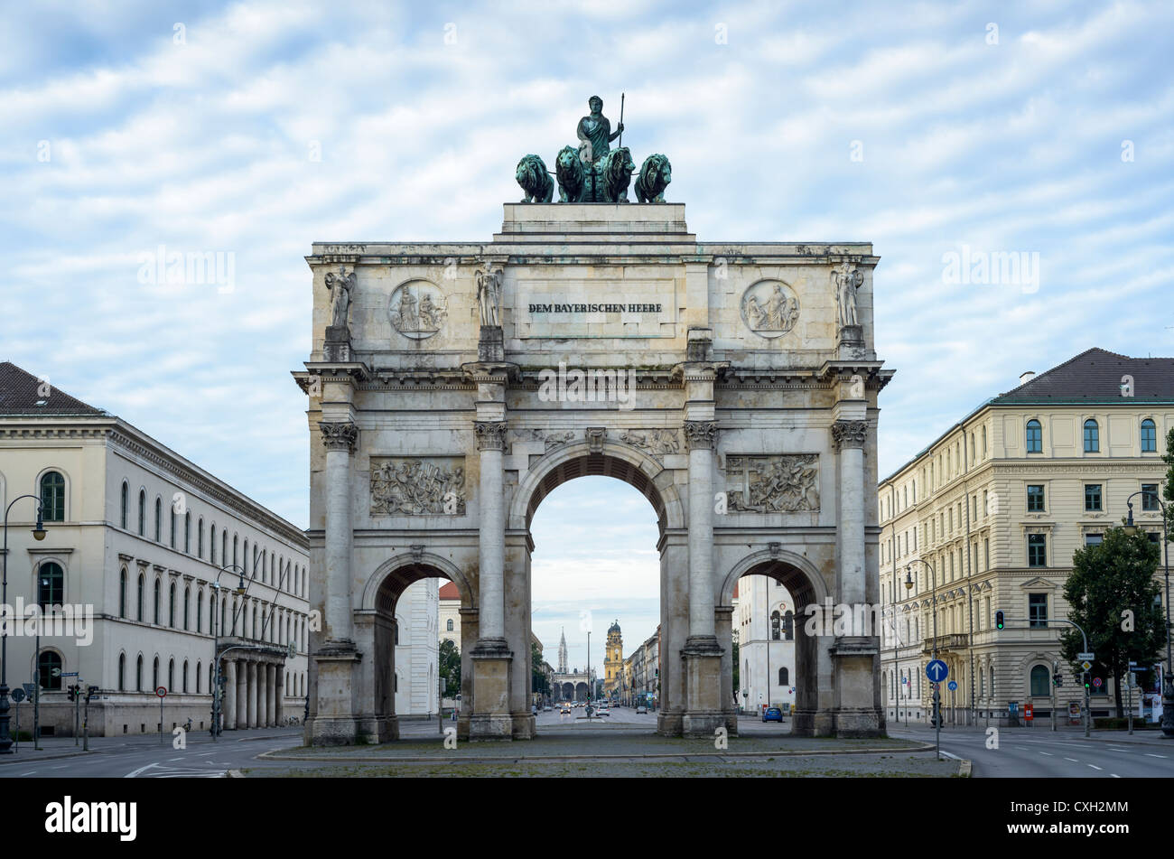 Siegestor, Victory Gate, Ludwigstrasse, Munich, Bavaria, Germany Stock ...