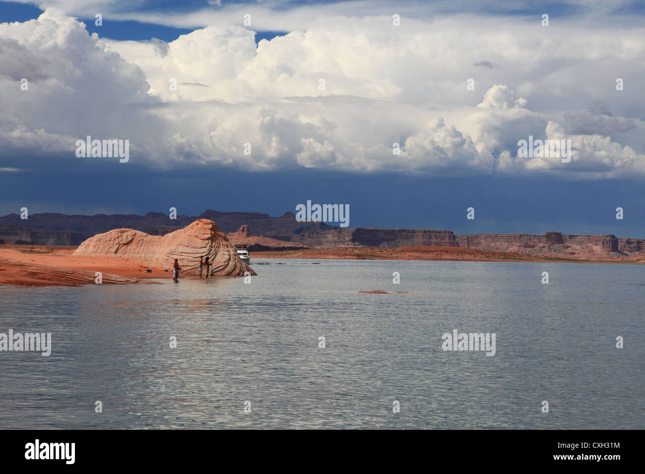 Fishing in Lake Powell in Utah, US Stock Photo Alamy