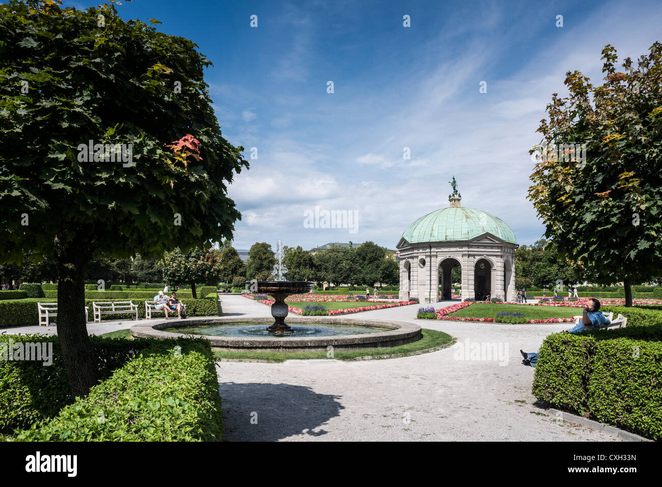 Hofgarten, Garden of the Kings Residence, Munich, Bavaria, Germany, Europe Stock Photo