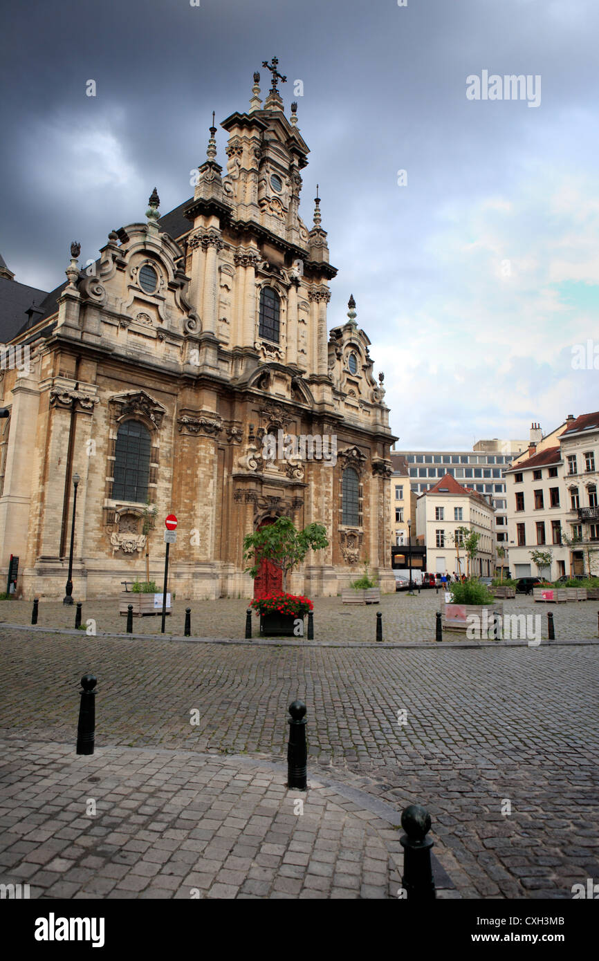 St Jean Baptiste au Beguinage church (1676), Brussels, Belgium Stock Photo