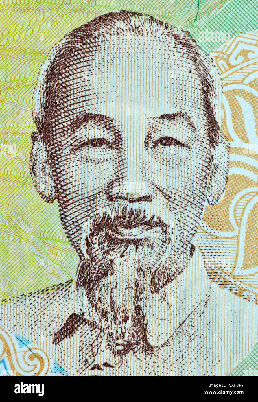 Vietnamese 1000 Dong banknote (1988) Portrait of Ho Chi Minh Stock Photo