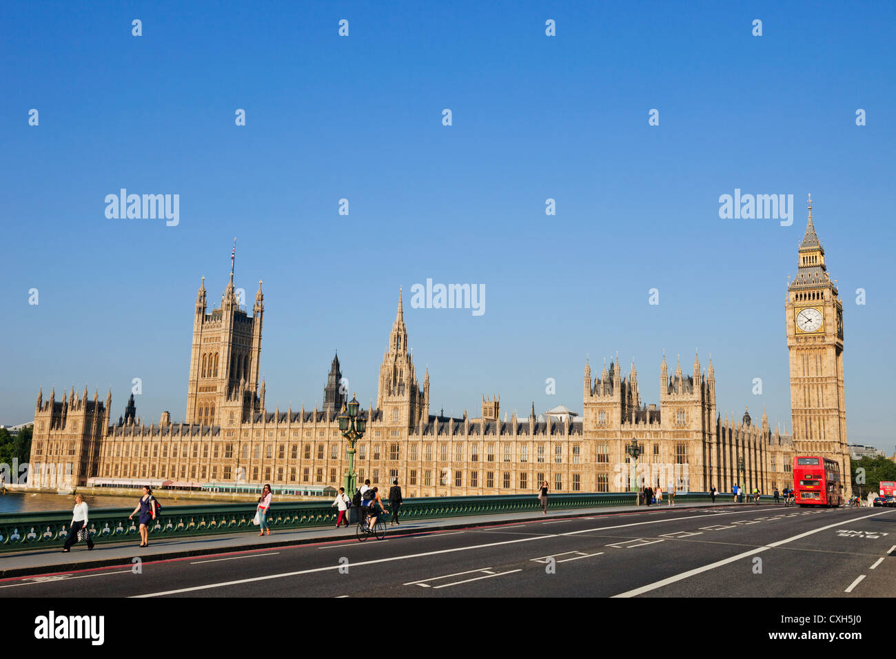 England, London, Westminster, Big Ben and Westminster Bridge Stock Photo Alamy