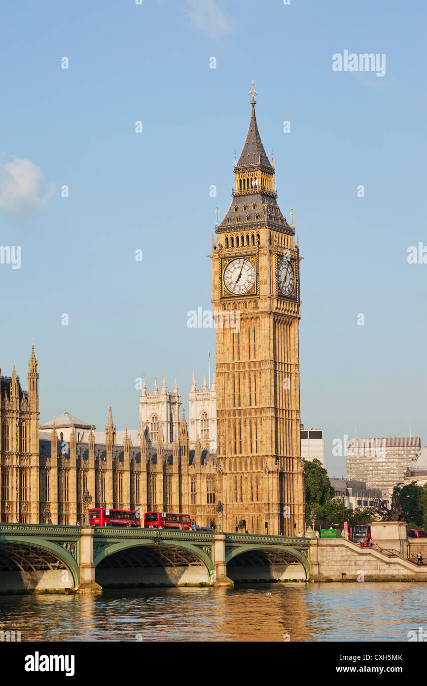 England, London, Westminster, Big Ben and Houses of Parliament Stock