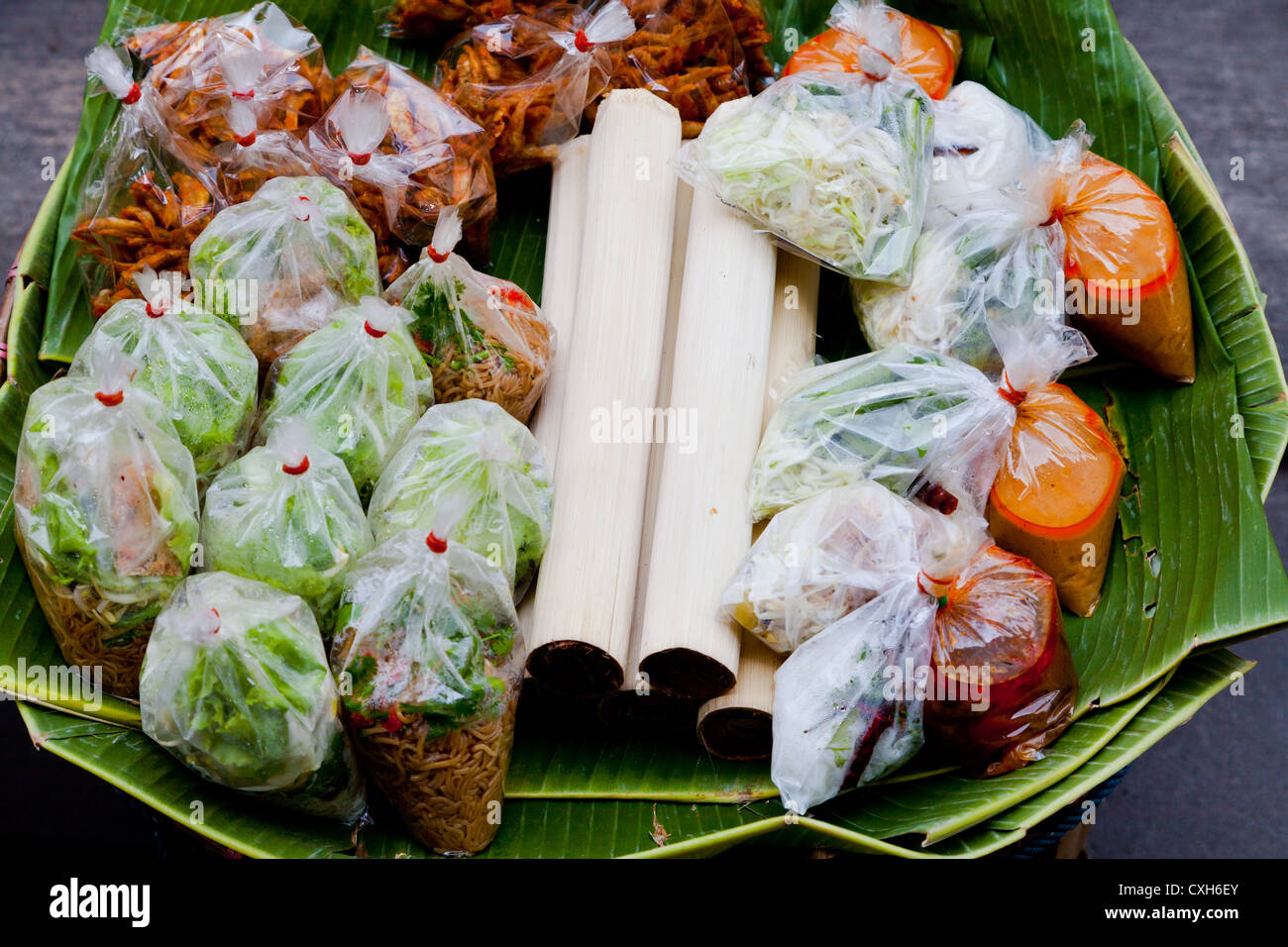 Sale of Chilli on a Market in Chiang Mai Stock Photo