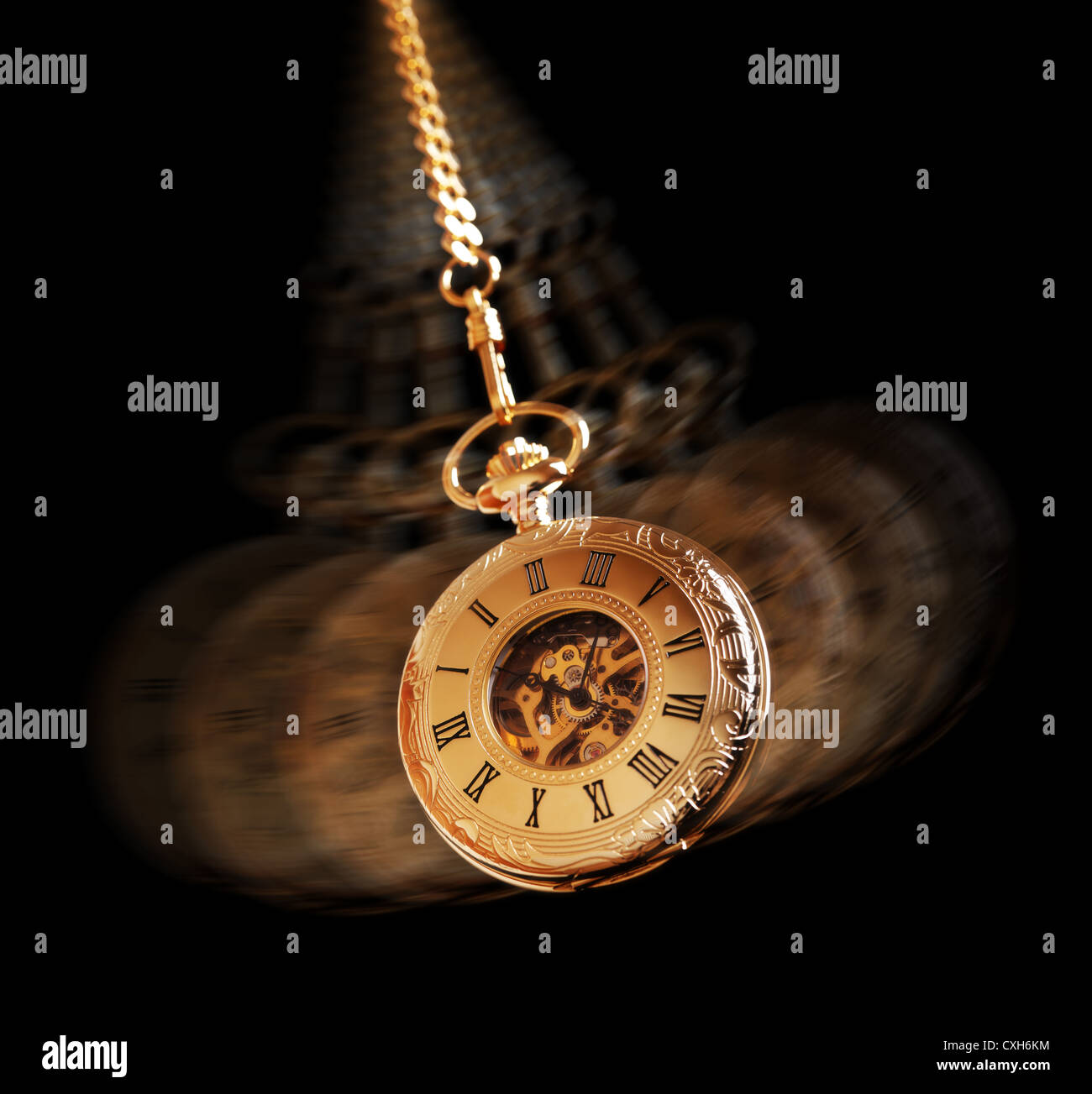 Hypnotizing pocket watch Stock Photo