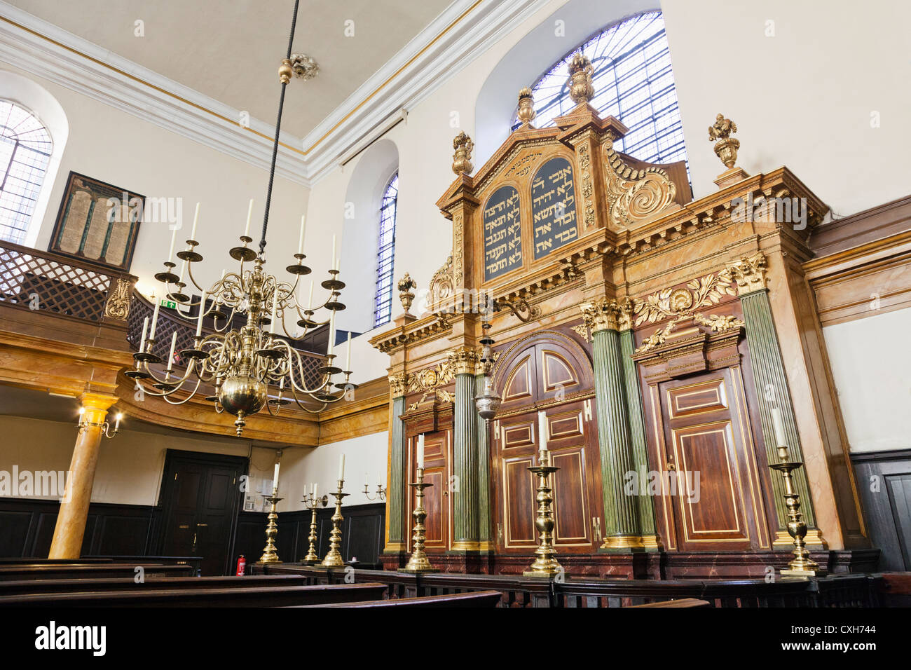 England, London, The City, Bevis Marks Synagogue Stock Photo