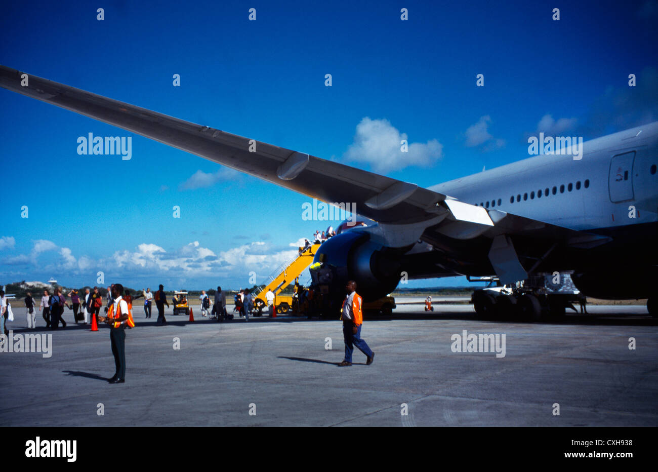 V C Bird Airport Antigua British Airways Plane Stock Photo