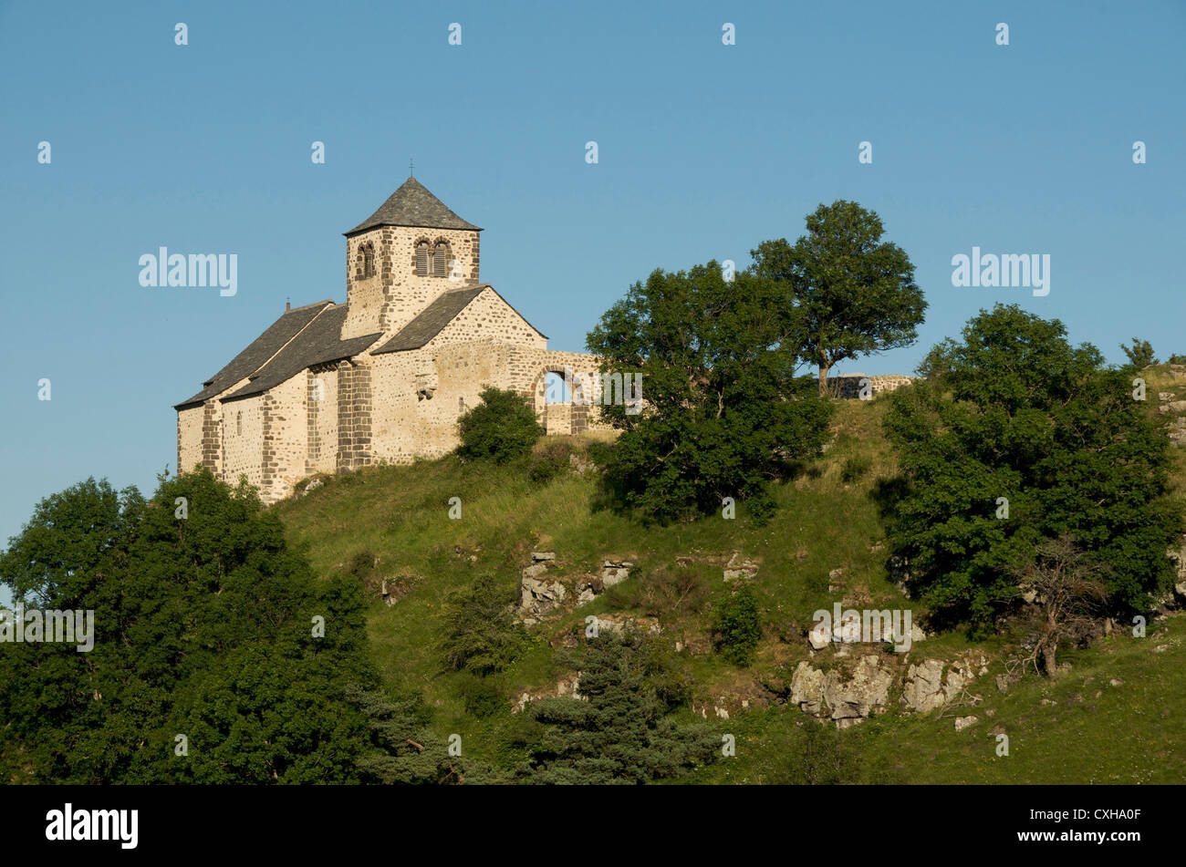 Church of Dauzat-sur-Vodable, Puy-de-Dôme, Auvergne, France, Europe Stock Photo