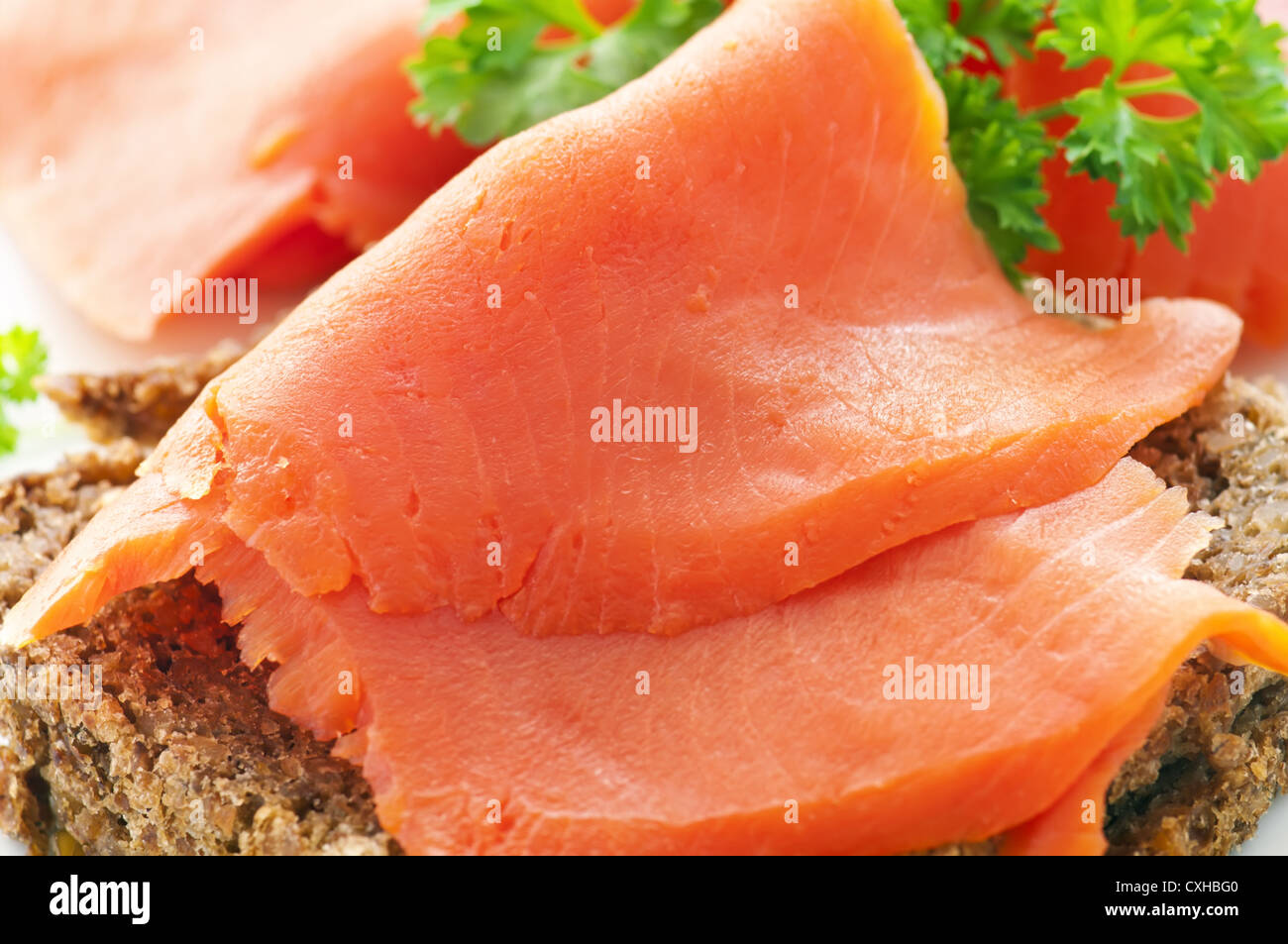 wild salmon filet Stock Photo