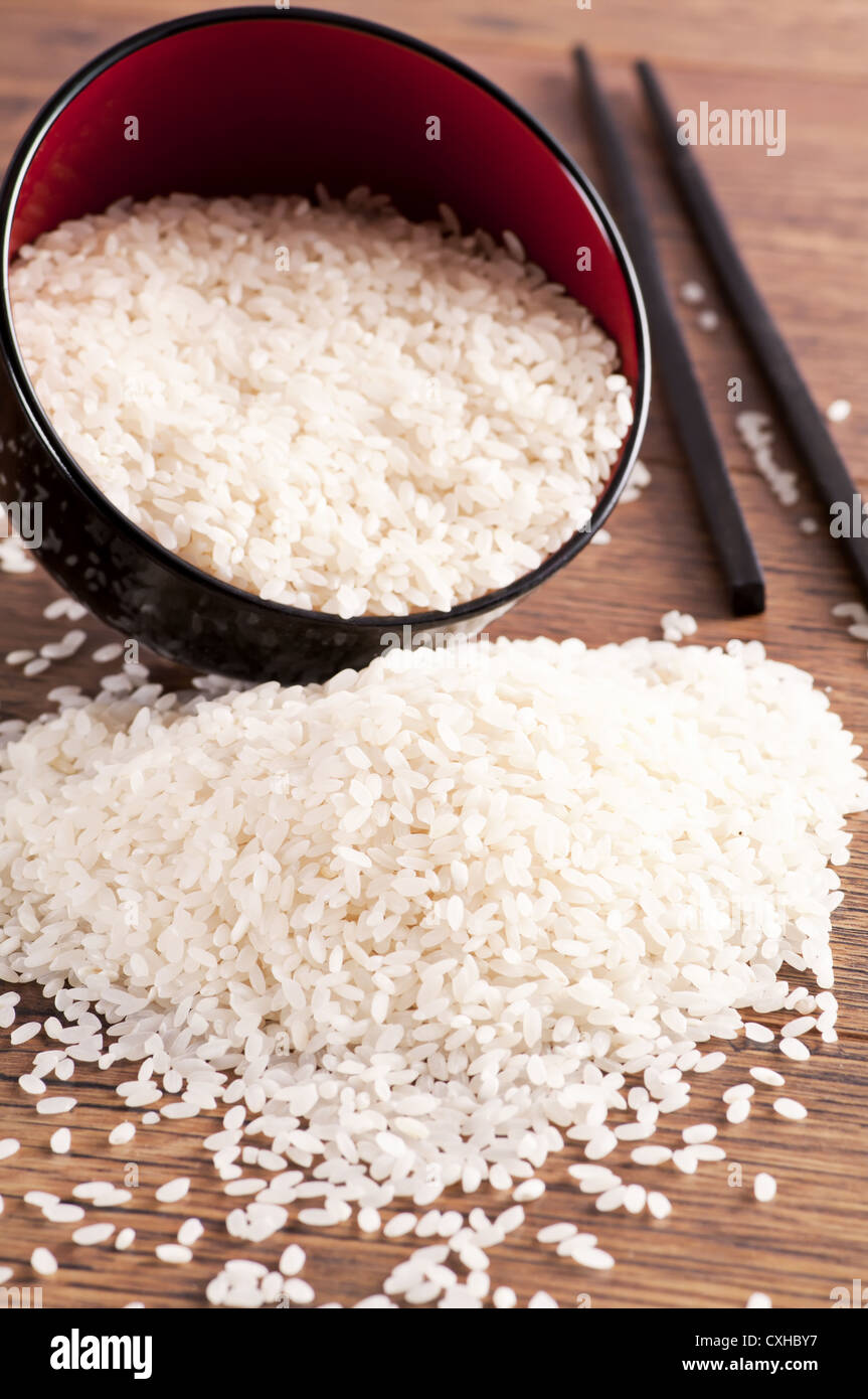 white rice Stock Photo
