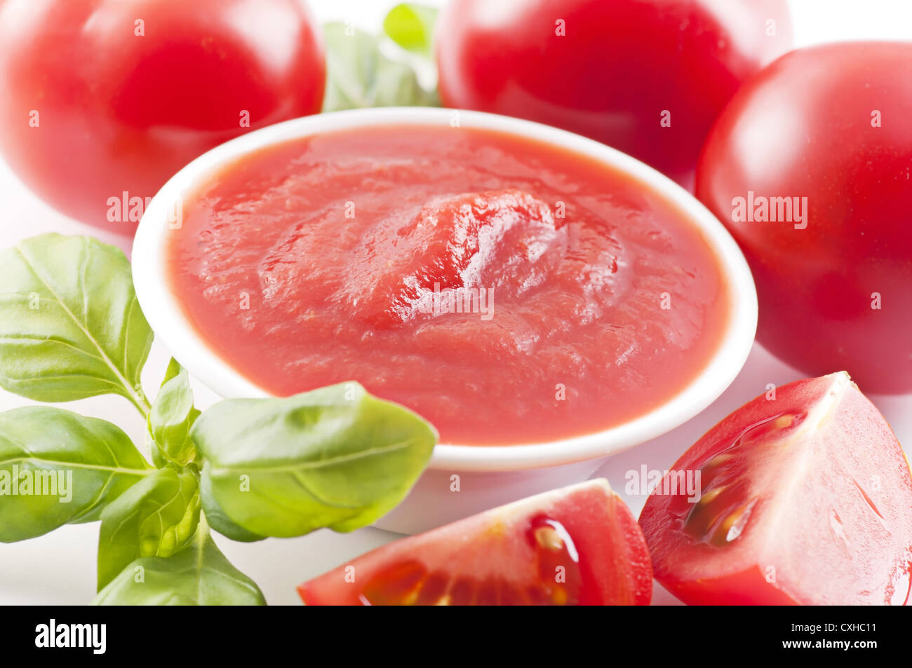 Tomato puree Stock Photo Alamy
