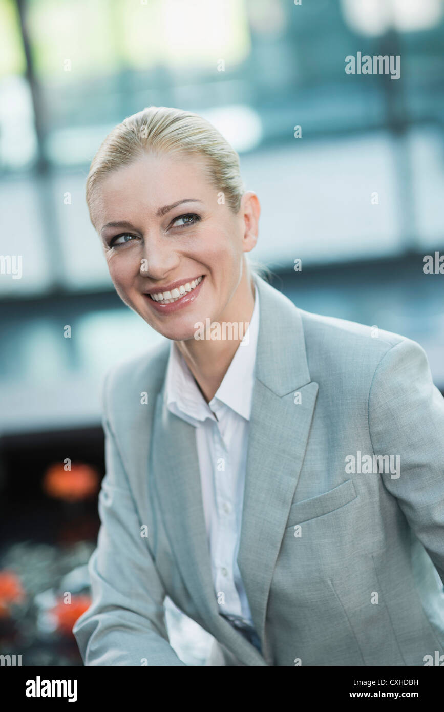Germany, Stuttgart, Businesswoman smiling Stock Photo