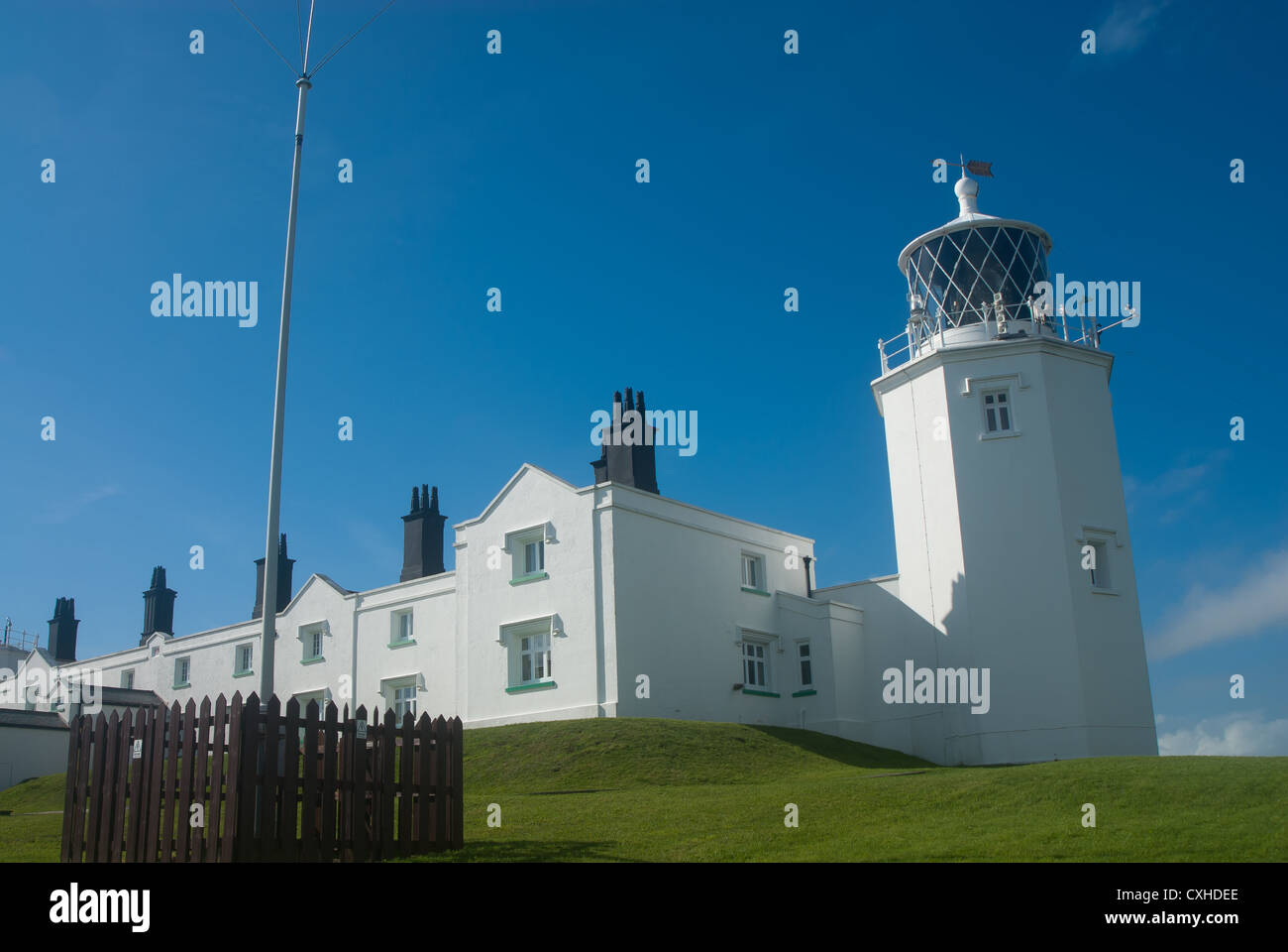 The Lizard Point Lighthouse Cornwall England Stock Photo
