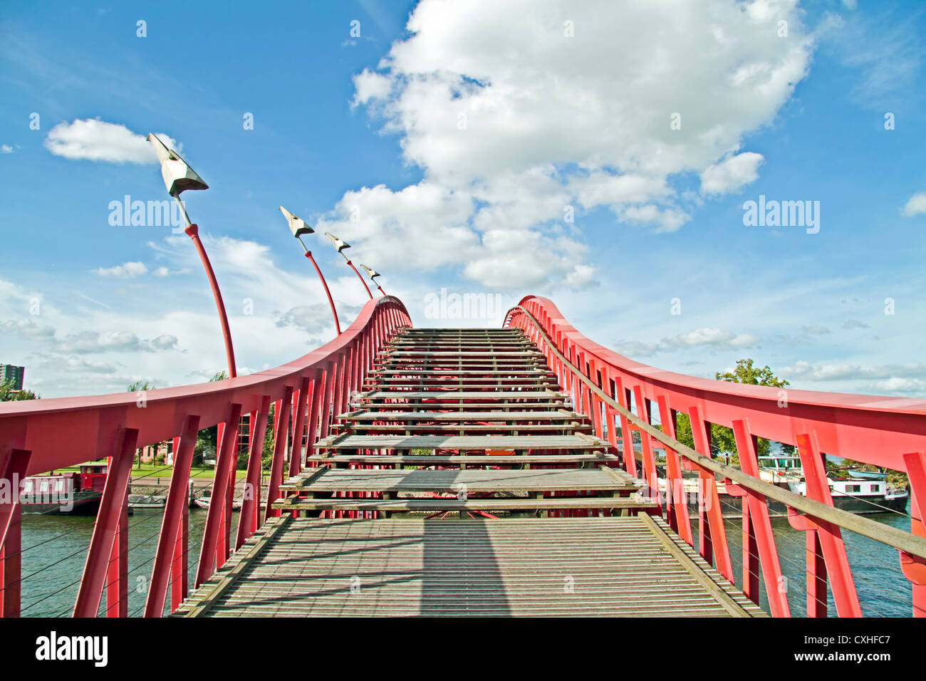 Python bridge in Amsterdam the Netherlands Stock Photo - Alamy