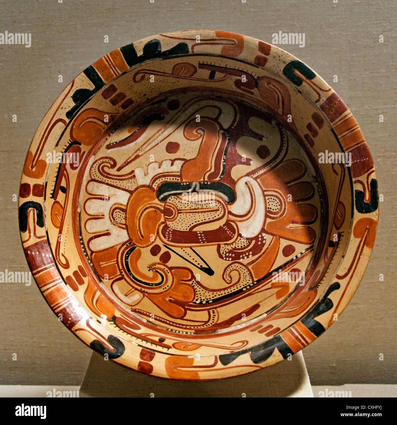 Tripod Bowl10th–13th century Mexico Mesoamerica Veracruz Los Tuxtlas Ceramic 30 cm Stock Photo