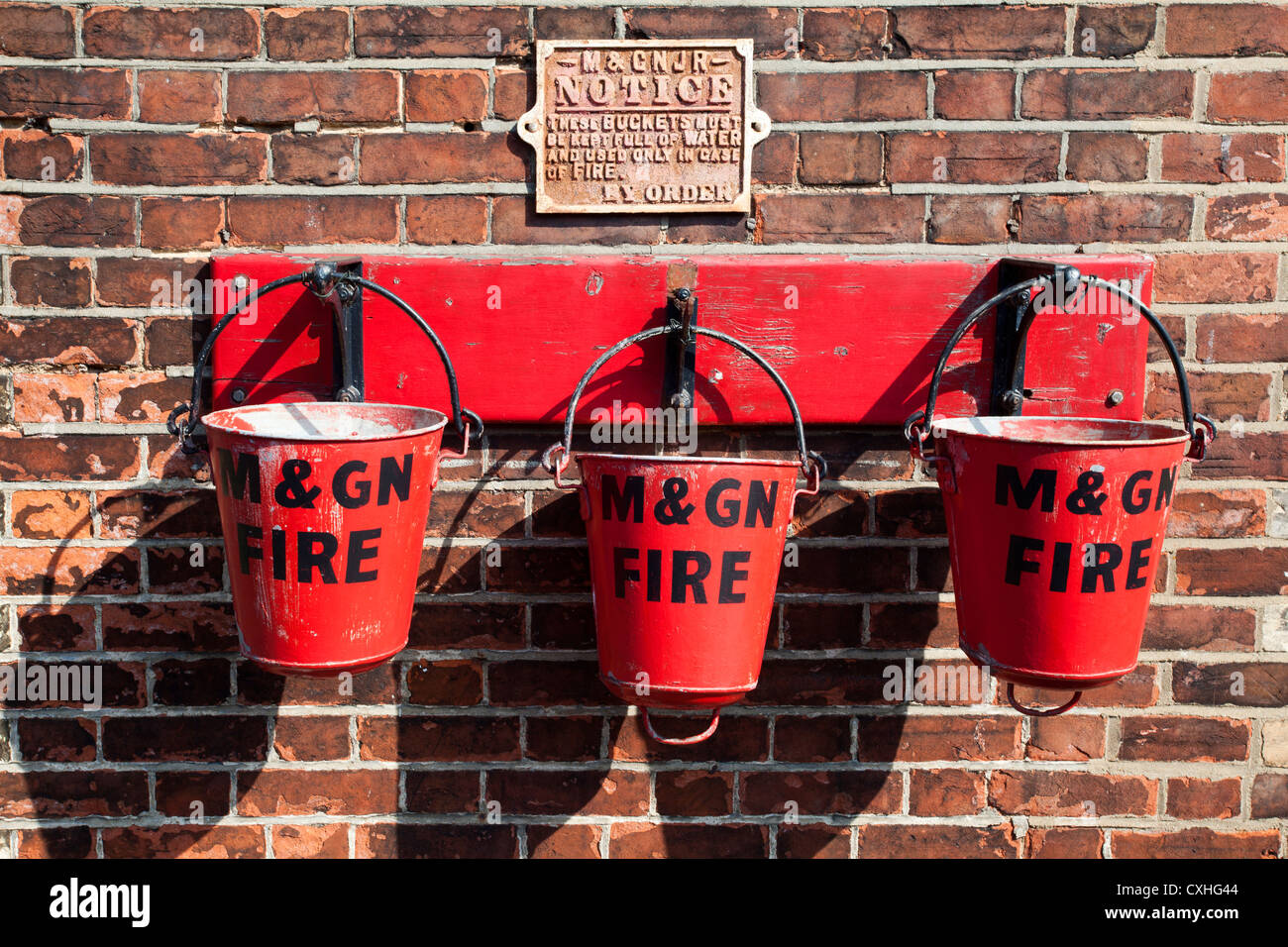 Railway Fire Buckets Vintage Style Metal Sign