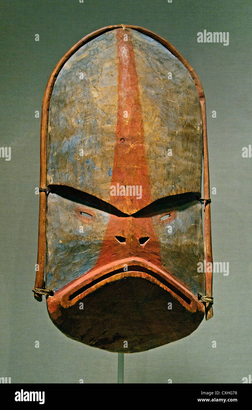 Dance Mask Chugash Alaska late 19ty Century Stock Photo