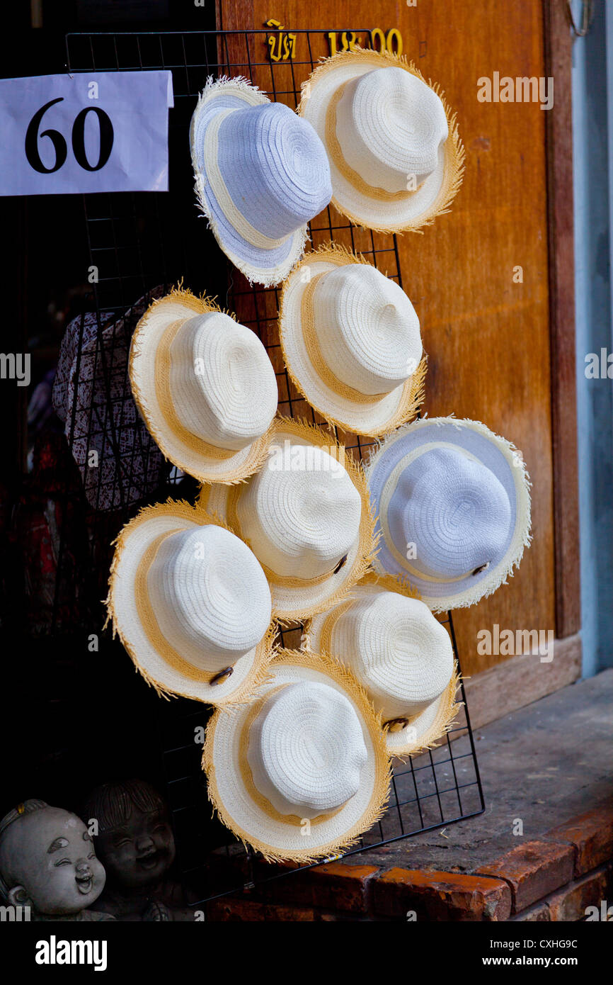 Hats in Chiang Mai Stock Photo