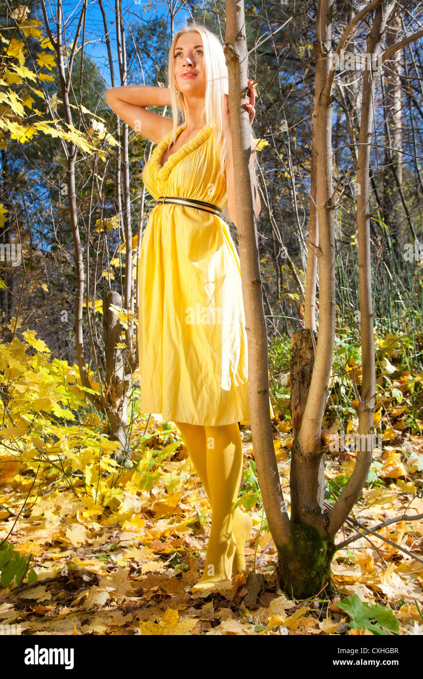 girl in autumn park Stock Photo - Alamy