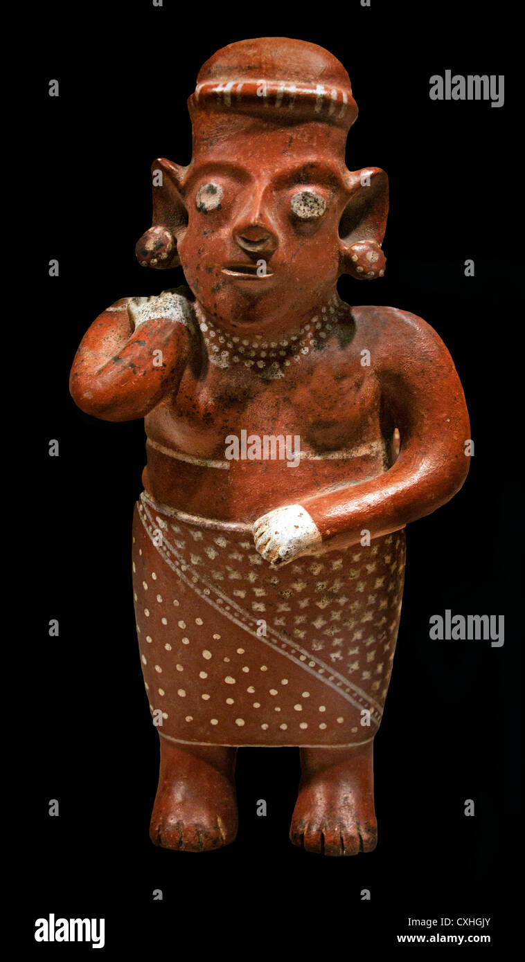 Standing Female Figure 1st BC – 3rd century  Ad  Mexico Mesoamerica Jalisco Tala Tonalá Ceramic 39 cm: Ceramics Sculpture Stock Photo
