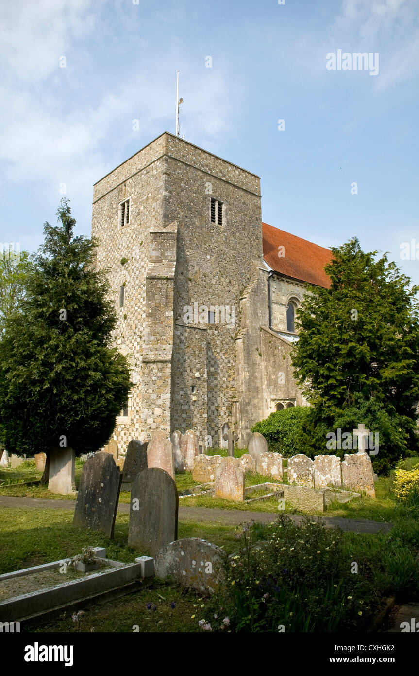 The church of St Andrew and St Cuthman, Steyning, West Sussex, UK Stock