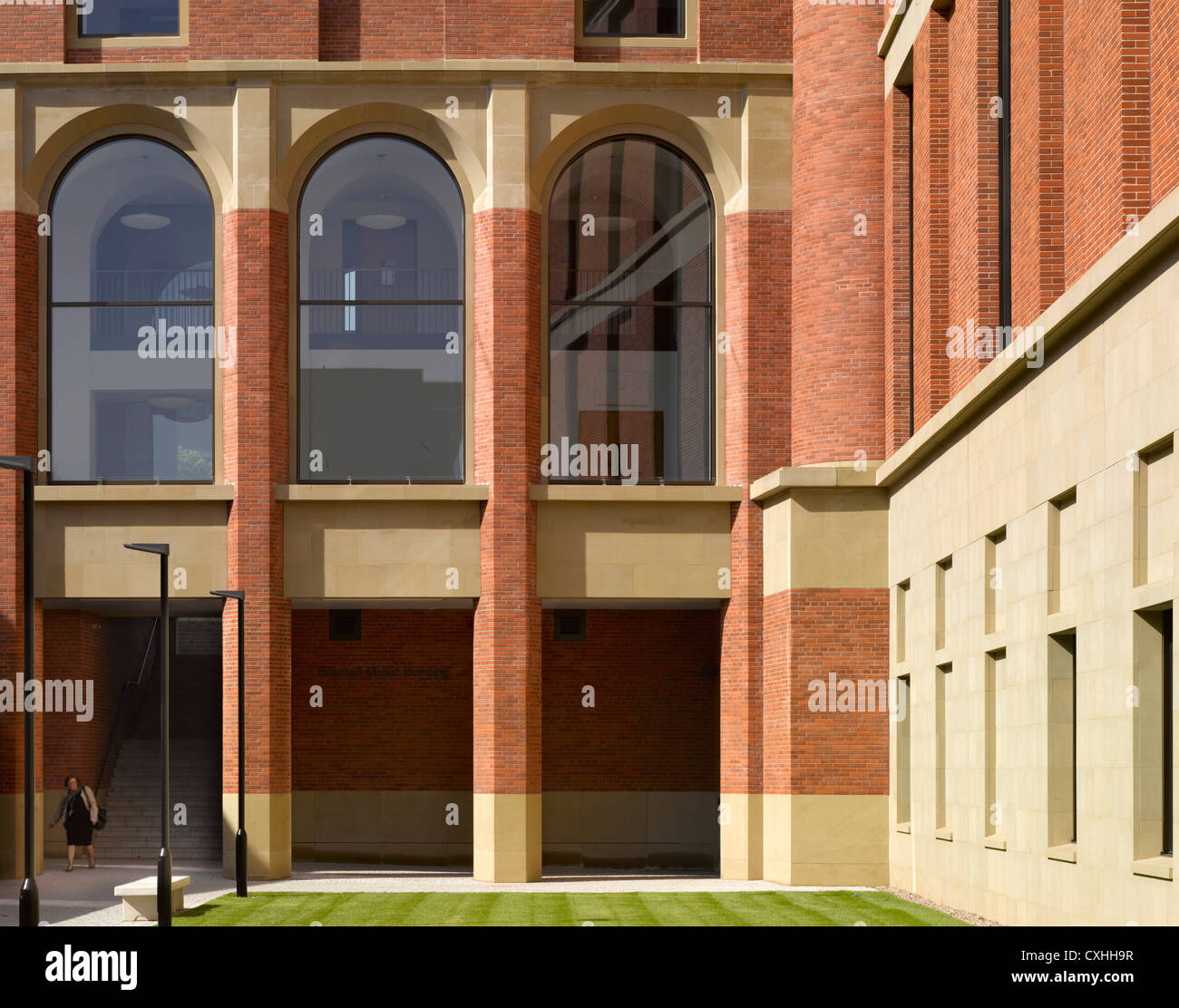 Bramall Music Building, University of Birmingham, Birmingham, United Kingdom. Architect: Glenn Howells Architects, 2012. Overall Stock Photo