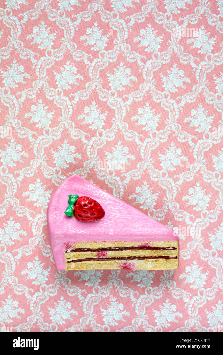 Torte Tapete Kitsch Muster rosa Stock Photo