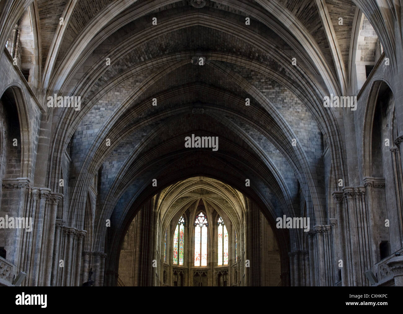 Dome of gothic cathedral Stock Photo