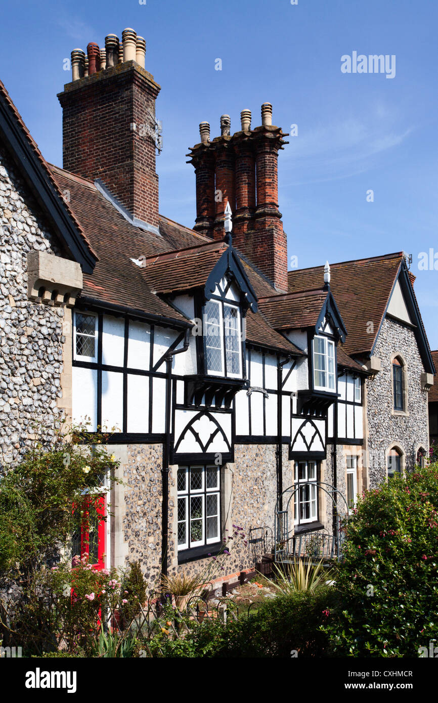 Half Timbered Houses in Cromer Norfolk England Stock Photo Alamy