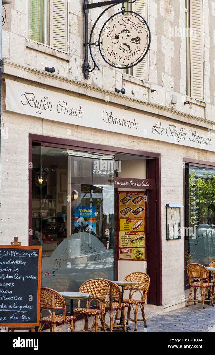 Restaurant buffet in Chartres, Loire, France Stock Photo