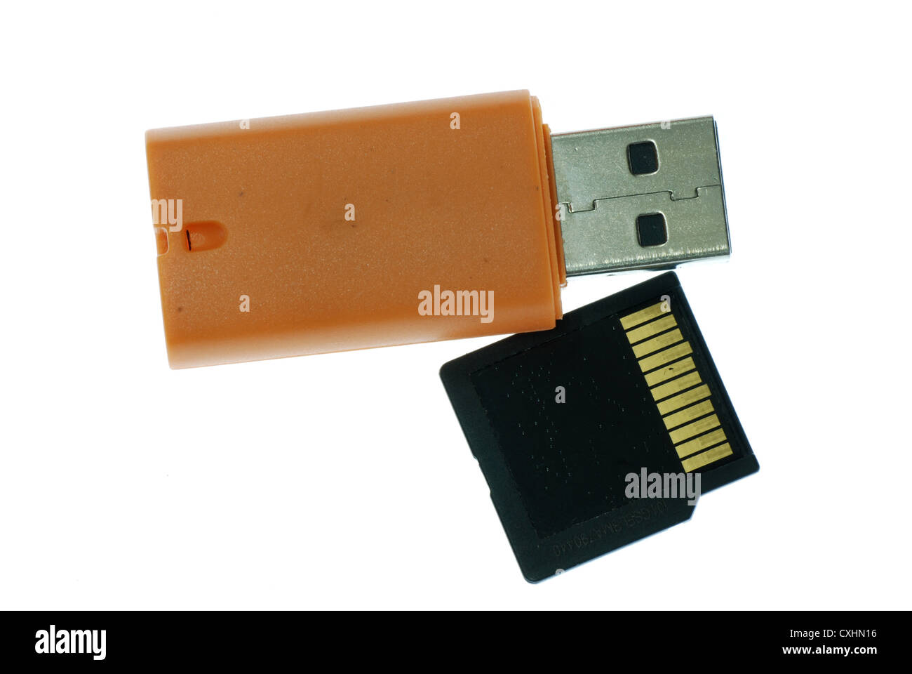 card reader with memory card Stock Photo Alamy
