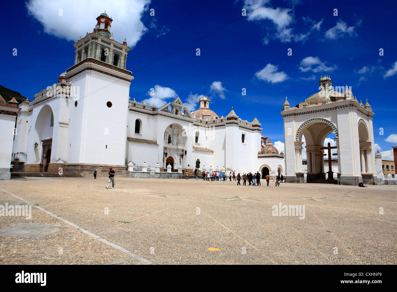 Church (1619), Sanctuary of Copacabana, Bolivia Stock Photo