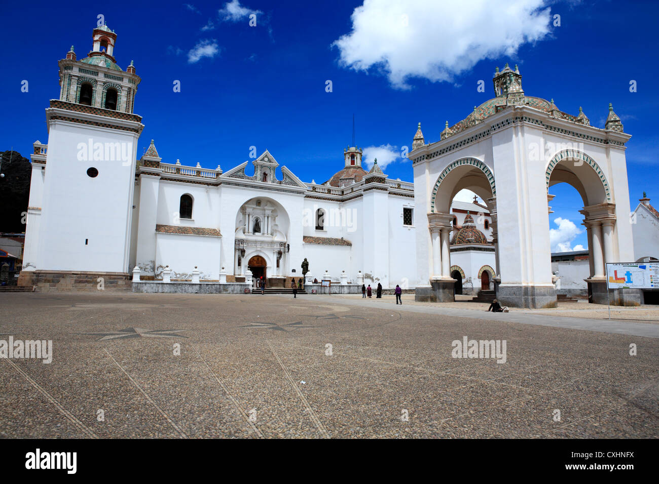 Church (1619), Sanctuary of Copacabana, Bolivia Stock Photo