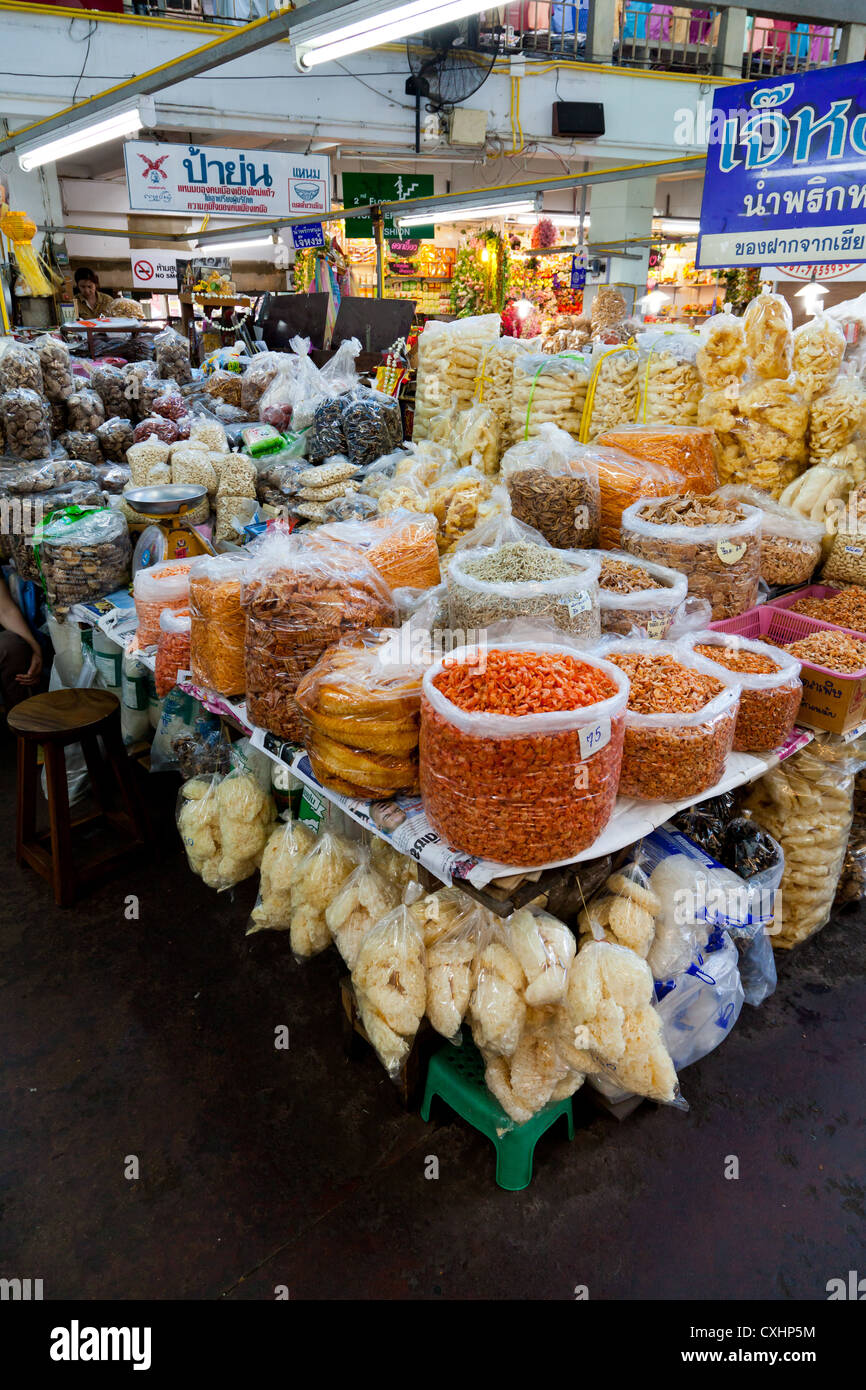 Stall in a Market Hall in Chiang Mai, Thailand Stock Photo - Alamy