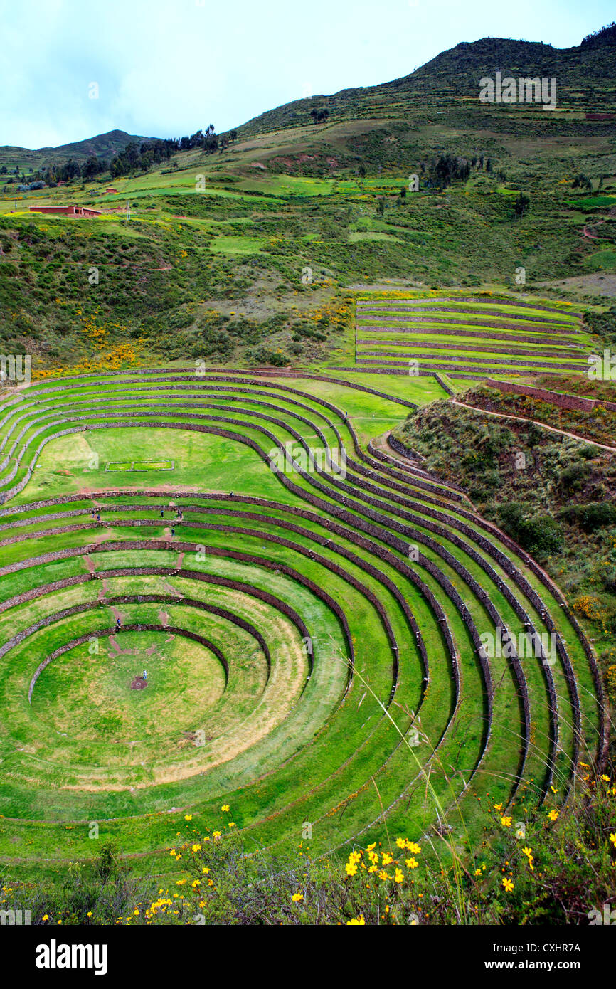 Moray, archaeological site, Cuzco, Peru Stock Photo