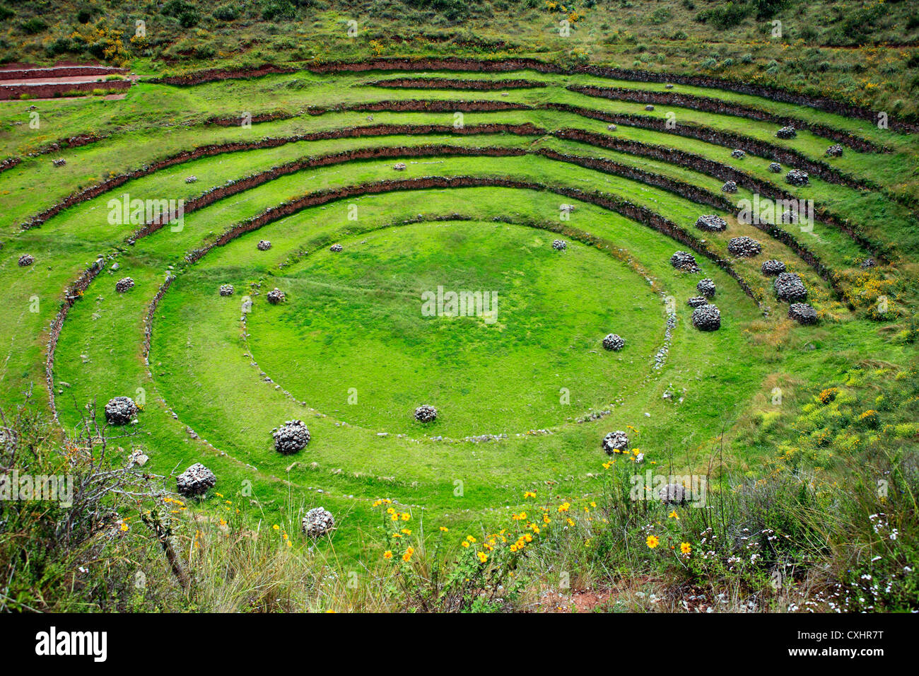 Moray, archaeological site, Cuzco, Peru Stock Photo