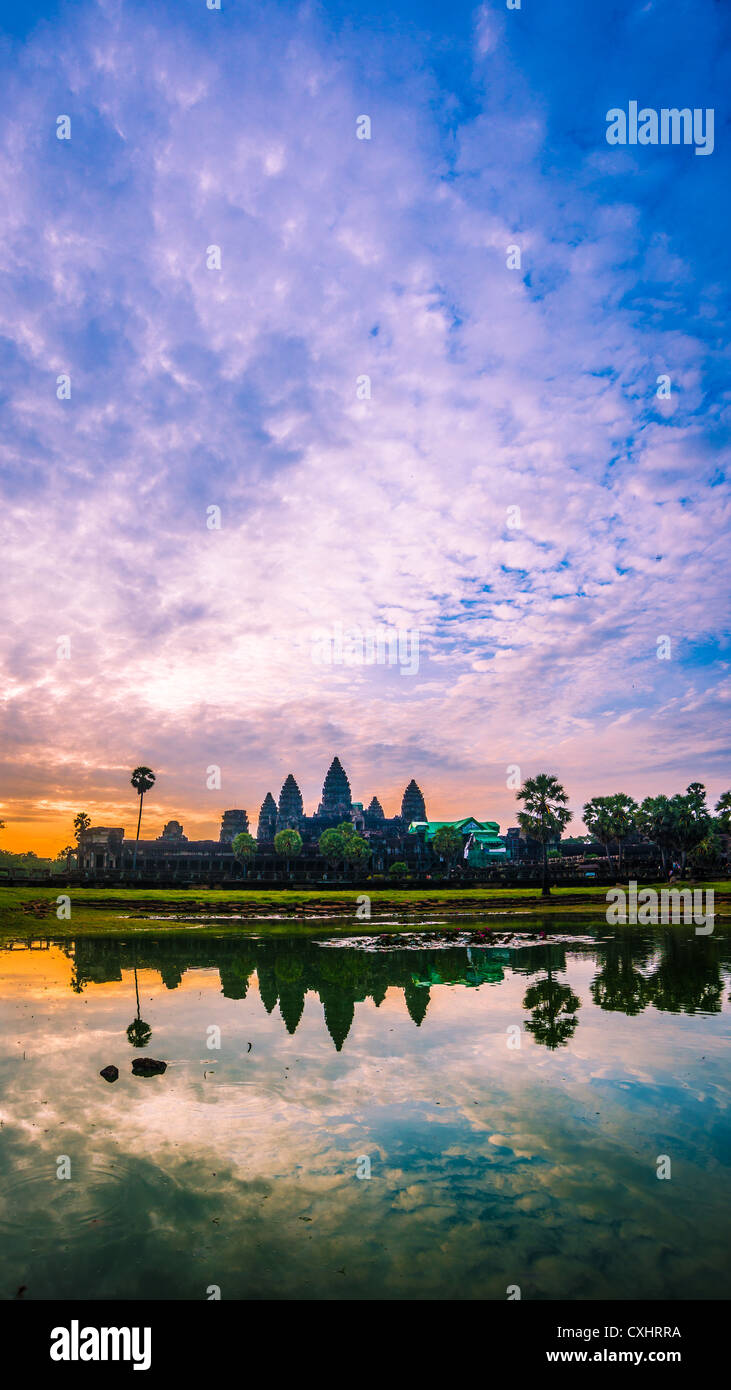 Beautiful Angkor Wat Sunrise Stock Photo