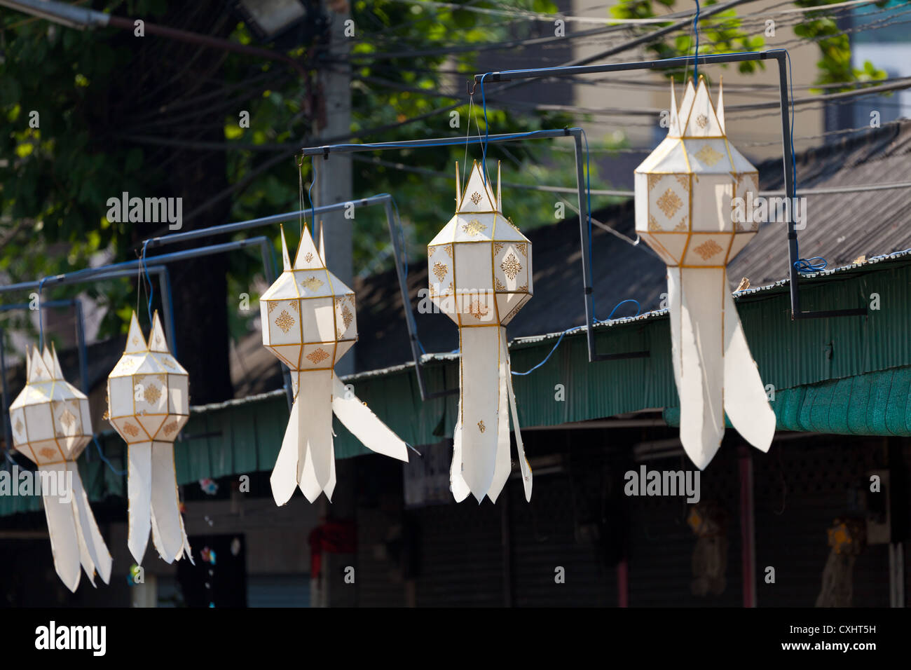 Paper Lantern in Chiang Mai in Thailand Stock Photo