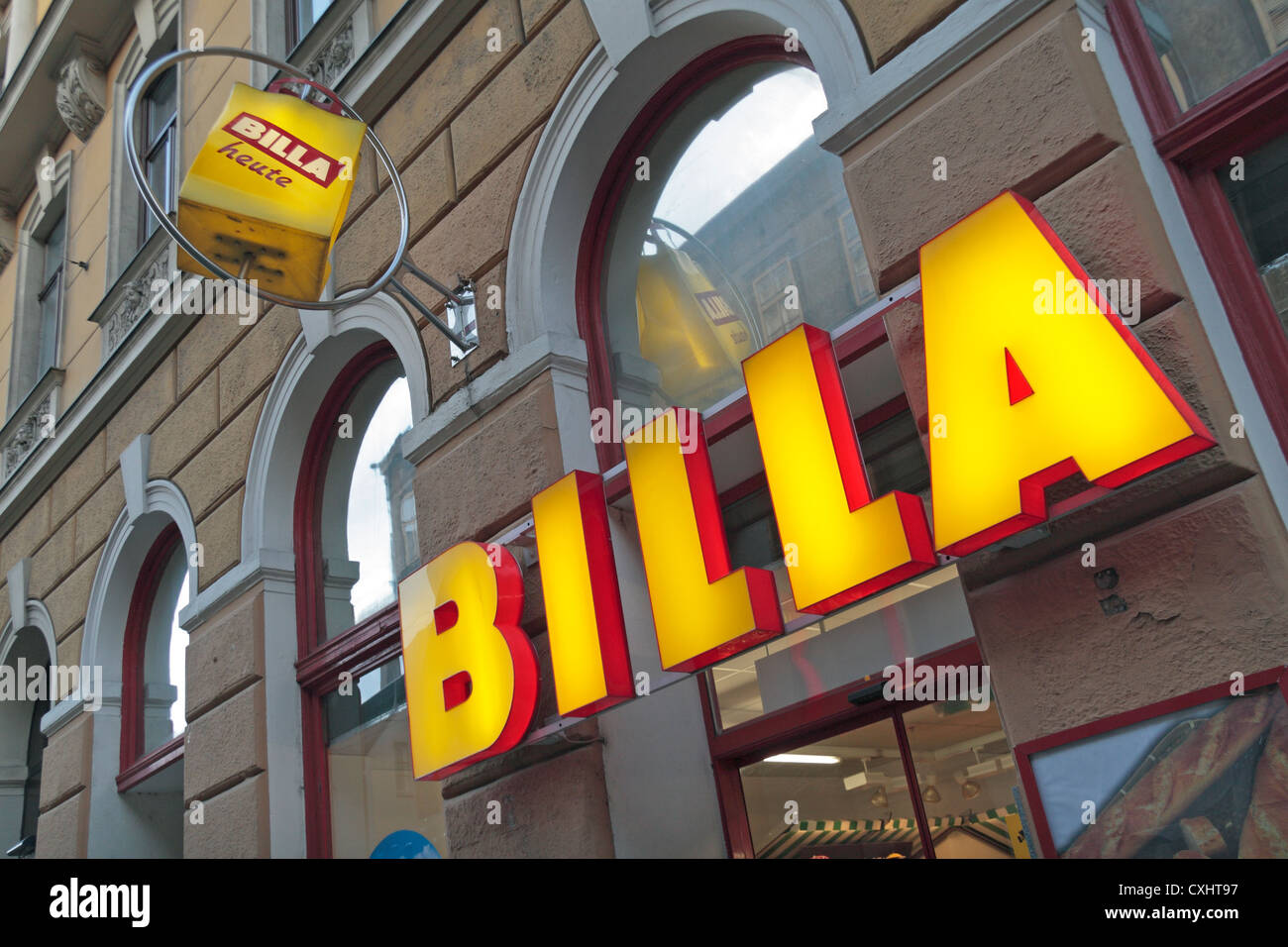 A BILLA supermarket in Vienna, Austria. Stock Photo