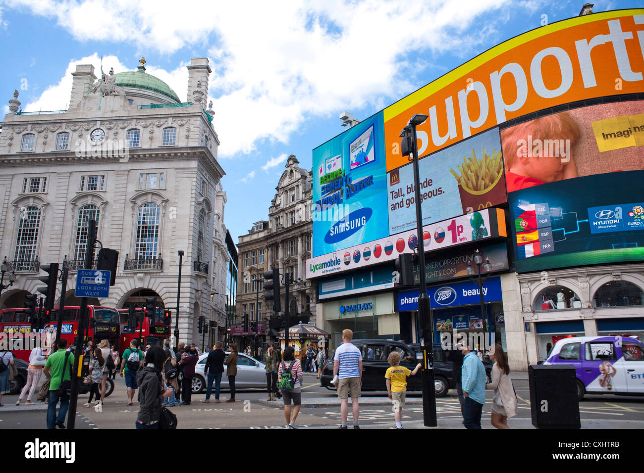 Piccadilly Circus. London England. Stock Photo