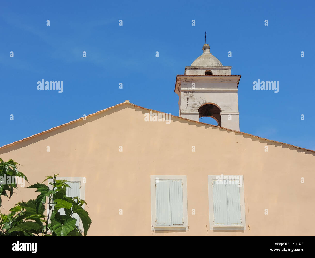 A view of a Corsican Bell Tower Stock Photo