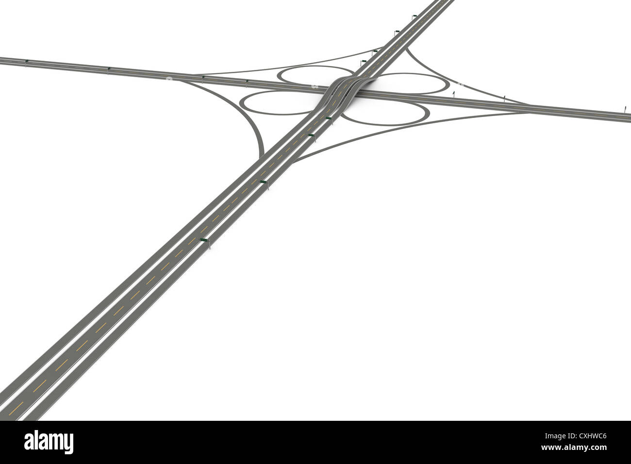 A Highway interchange Stock Photo - Alamy