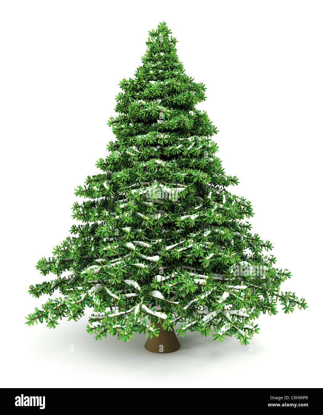 Snowy Christmas Tree Stock Photo Alamy