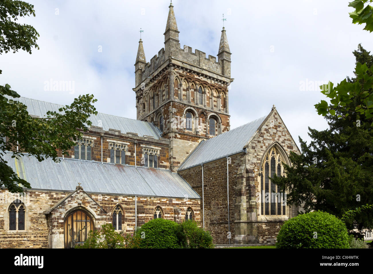 The Church of Wimborne Minster East Dorset England UK Stock Photo Alamy