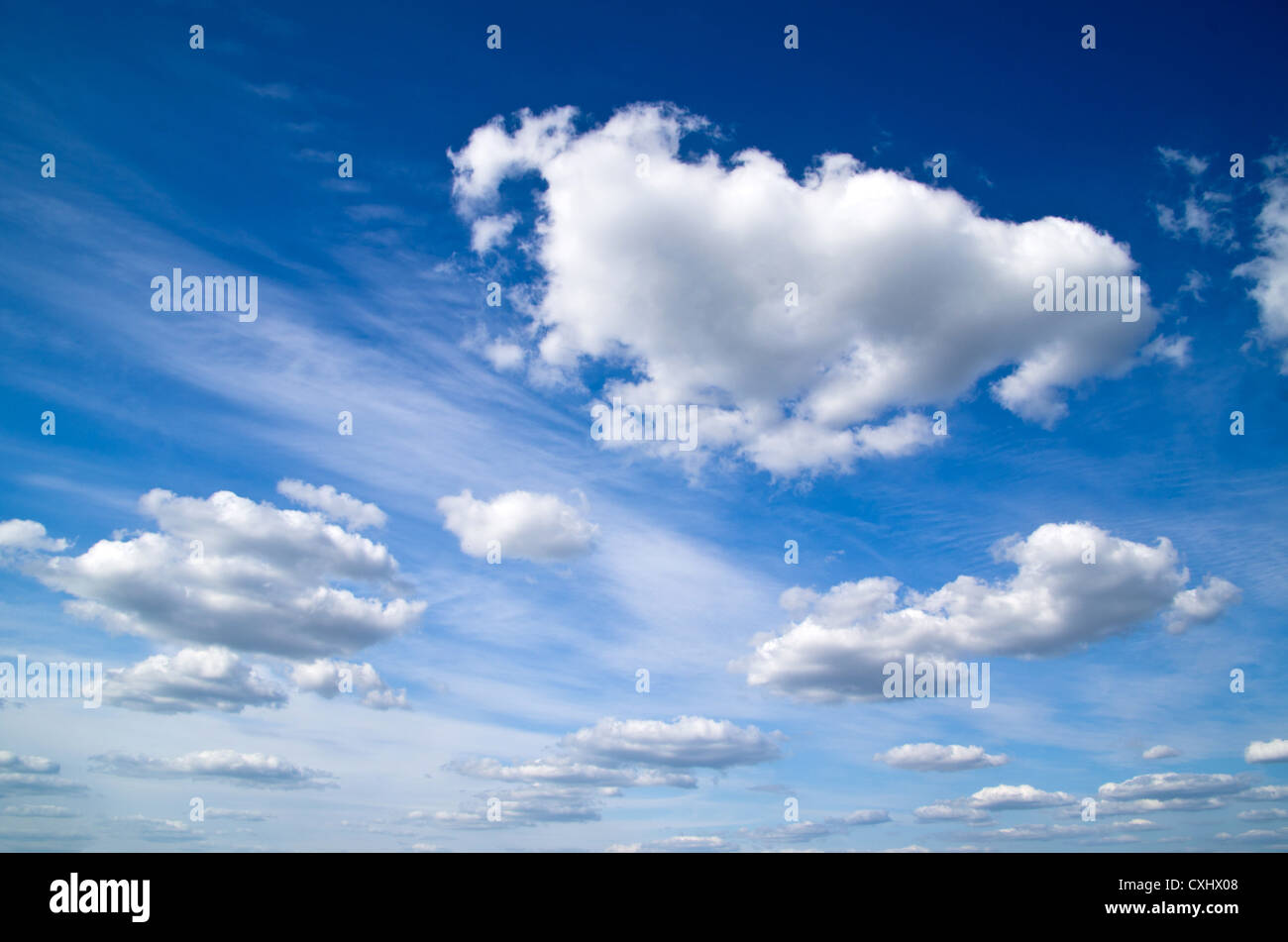 blue sky with clouds closeup Stock Photo - Alamy