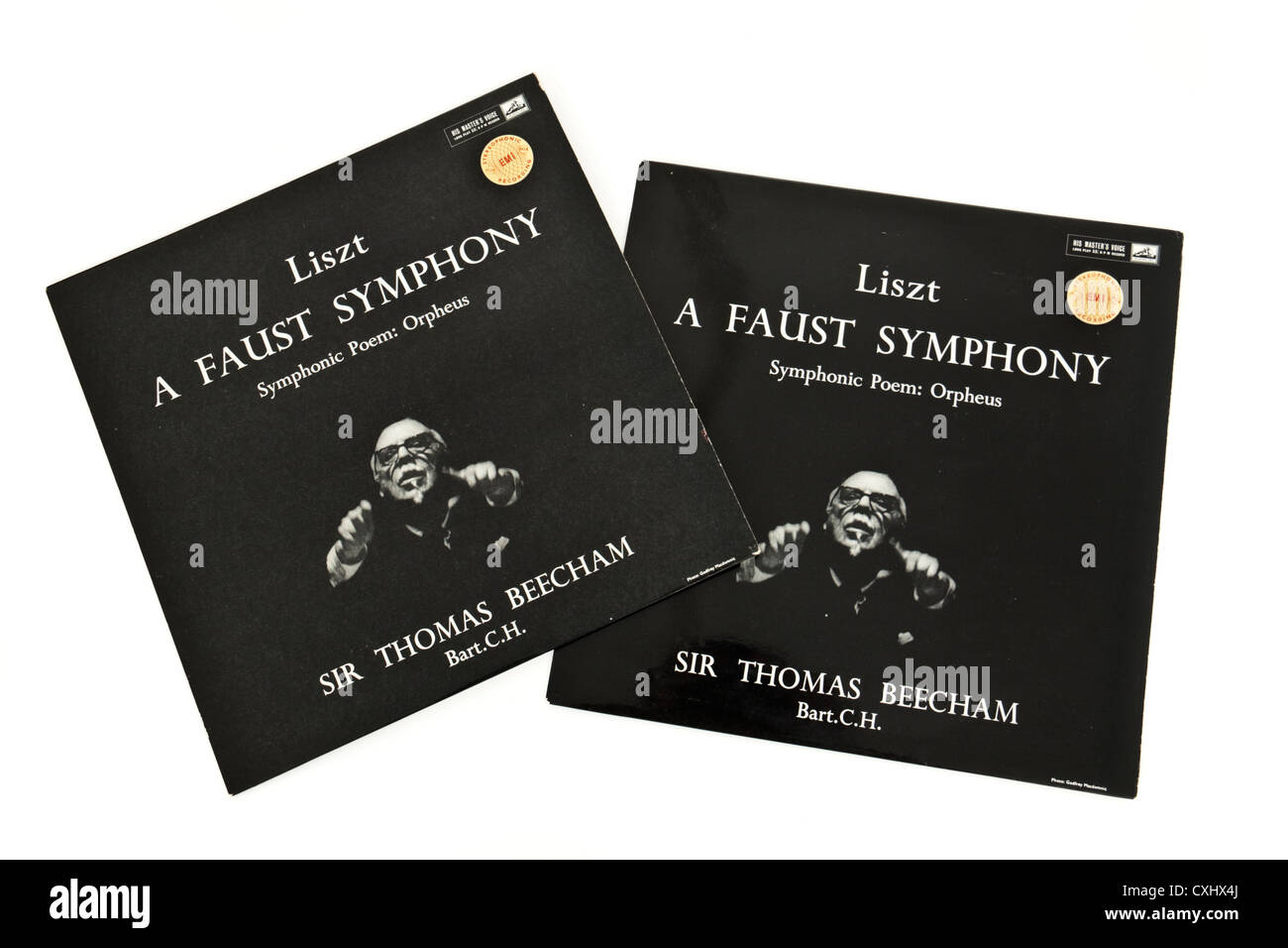 Very rare HMV ASD317/318 classical record set - 'A Faust Symphony' (Orpheus) by Franz Liszt Stock Photo