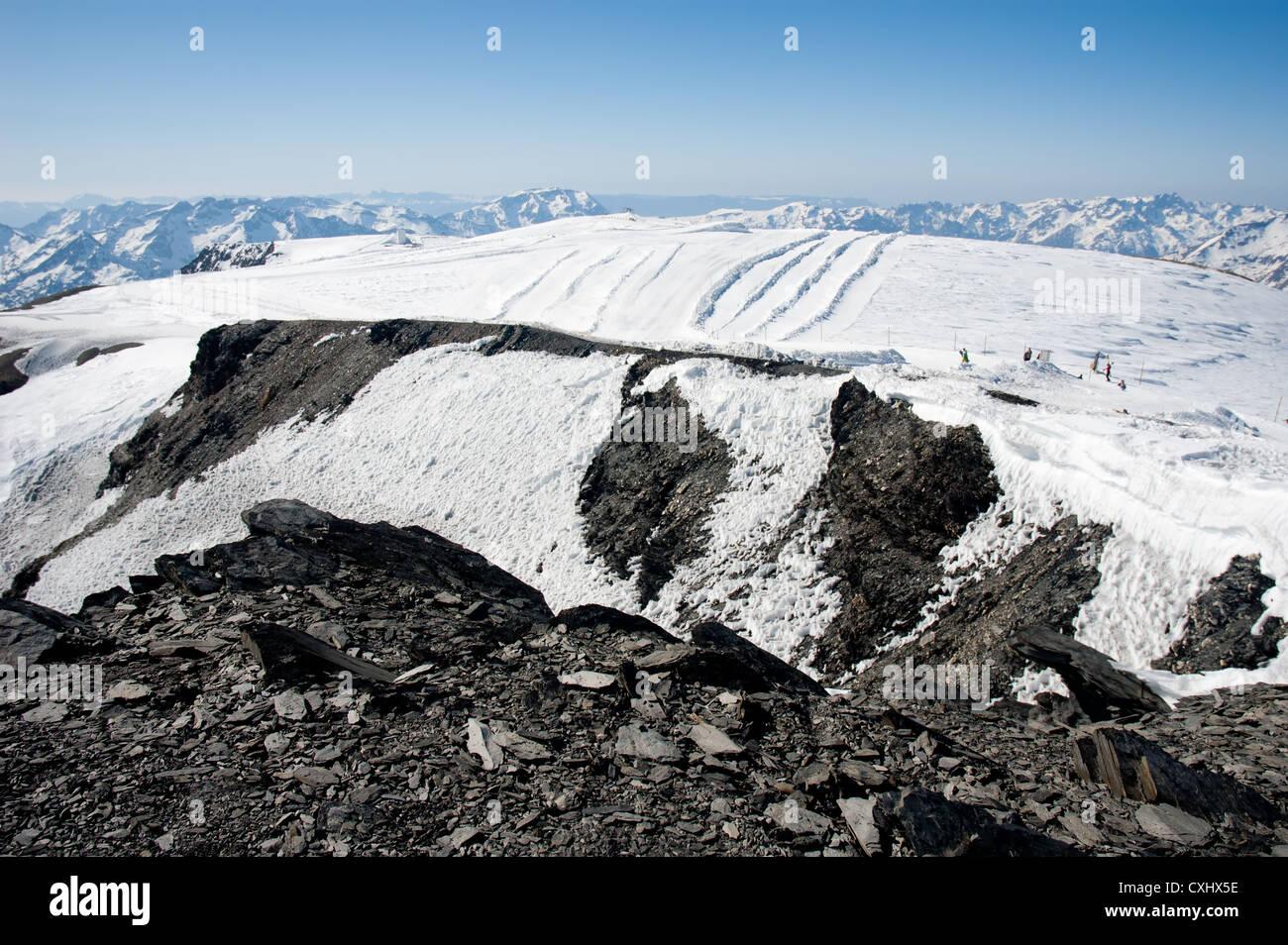 Mountain in the French Alps at winter Stock Photo - Alamy