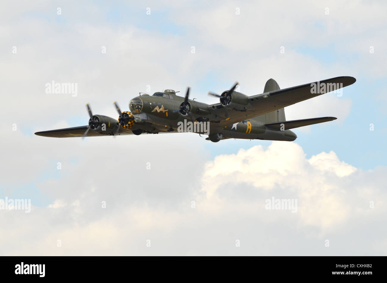 B17 'Sally B' US Military bomber aircraft Stock Photo
