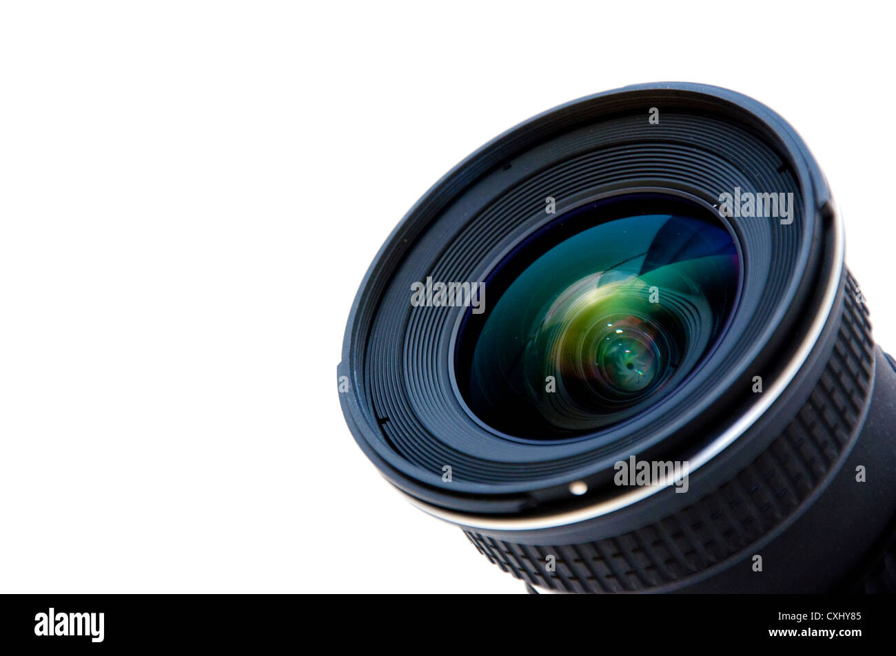 Close up image of a wide DSLR lens Stock Photo